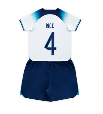 England Declan Rice #4 Replica Home Stadium Kit for Kids World Cup 2022 Short Sleeve (+ pants)